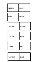 verbs domino present and past 4 sheets