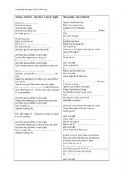 English Worksheet: Songs.