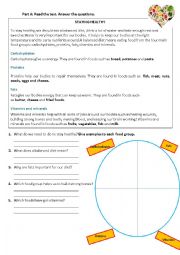 English Worksheet: Healthy Food