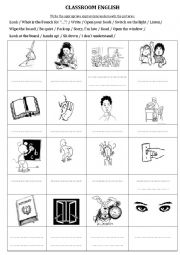 English Worksheet: CLASSROOM ENGLISH