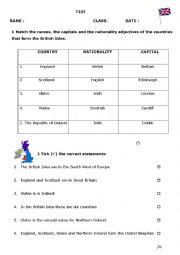 English Worksheet: London and the Uk