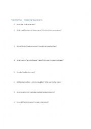 Pocahontas Comprehension Questions