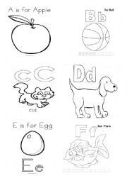 English Worksheet: Mini book of the alphabet