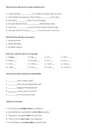English Worksheet: How much X How many