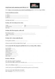 English Worksheet: dexter interactive investigation