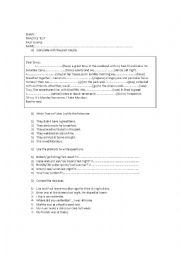 English Worksheet: Past Simple revision