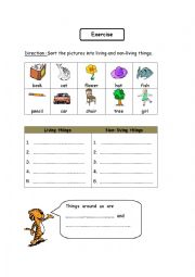 English Worksheet: Living Things