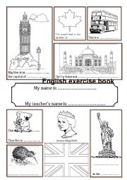 English Worksheet: Presentation page for exercise book.