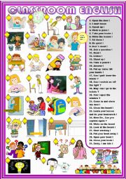 English Worksheet: Classroom English :  read  and match