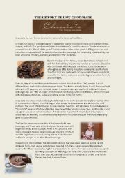 English Worksheet: The History of Hot Chocolate