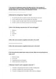 English Worksheet: Surfing Trivia