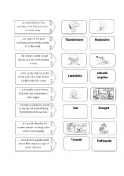 English Worksheet: natural disasters