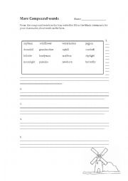 English Worksheet: compound words on the farm