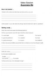 English Worksheet: Supersize Me - How it started