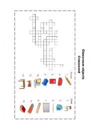 English Worksheet: Crossword