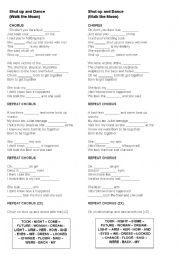 English Worksheet: Shut Up and Dance (Walk the Moon)