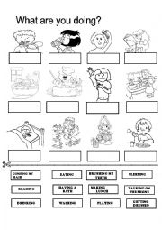 English Worksheet: Present Continuous.