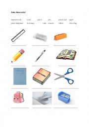 English Worksheet: At school