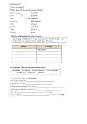 English Worksheet: unit 10 pre-exam