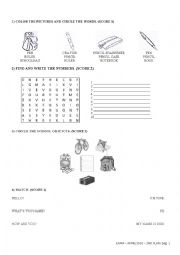 English Test 2 for 2nd Grade - 1B