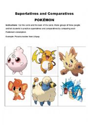 POKEMON: COMPARATIVE AND SUPERLATIVE CARDS