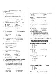 English Worksheet: English test