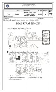 English Worksheet: Exam 