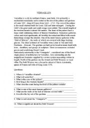 English Worksheet: Versailles