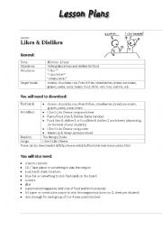 English Worksheet: Likes & Dislikes