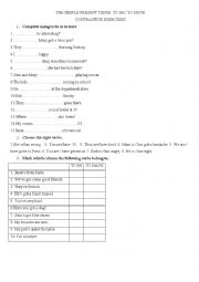 English Worksheet: BE / HAVE: SIMPLE PRESENT. CONTRASTIVE EXERCISES