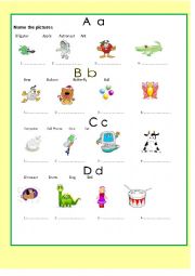 English Worksheet: Alphabet 1 exercise 