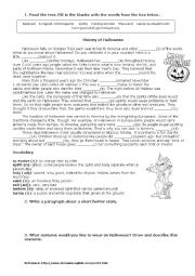 English Worksheet: History of Halloween