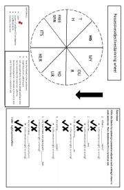 English Worksheet: Possessive Adjective spinning wheel