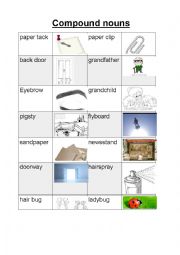 English Worksheet: Compound Nouns