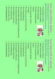 English Worksheet: Present Coninuous with Mr. Bean - Spring clean video worksheet 