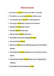 English Worksheet: reflexive pronoun