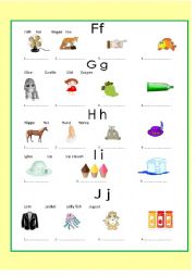 English Worksheet: alphabets 3 exercise 