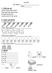 English Worksheet: Vocabulary review test