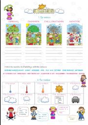 English Worksheet: THE WEATHER & SEASON 