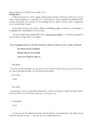 English Worksheet: PET writing Part 2 and Part 3