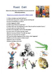 English Worksheet: Roald Dahl