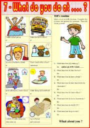 English Worksheet: 7. What do you do at ?