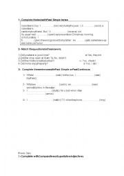 English Worksheet: Past Simple vs Past Continous