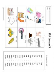 English Worksheet: IPA: // and /ɑ/