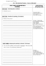 English Worksheet: John Gast The American Progress