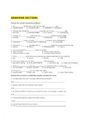 English Worksheet: reading comprehension, vocabulary, grammar