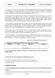 English Worksheet: Checking Year 3 Programme