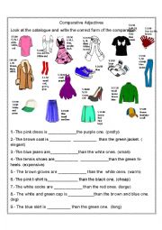 English Worksheet: Comparative adjectives