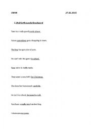 English Worksheet: Ask for the underlined words