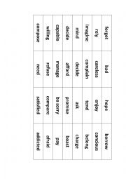 Verbs/Adjectives collocations